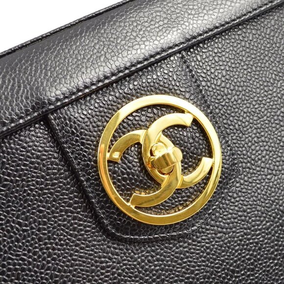 Chanel Black Caviar Skin 2way Vanity Handbag - Picture 9 of 16